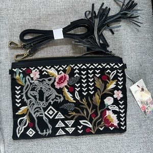Johnny Was embroidered clutch bag! New with tags.